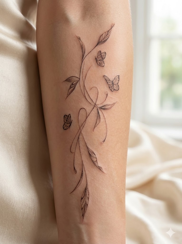Tatouage Fine Line – poignet discret